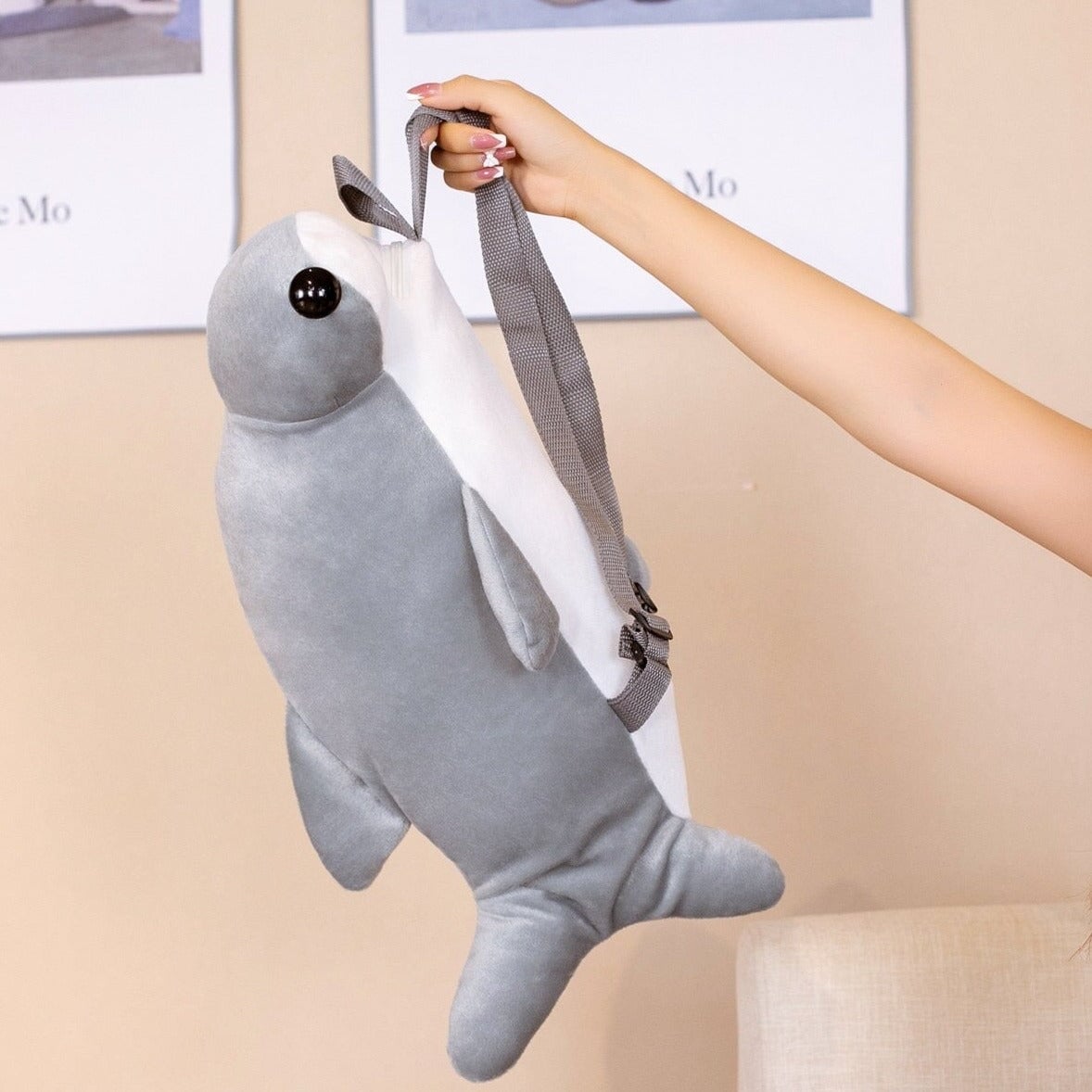 Cute Shark Soft School Backpack