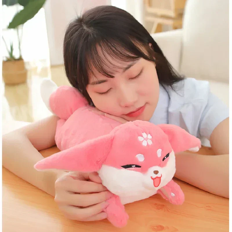 Cute Pink Fox Cherry Soft Toy