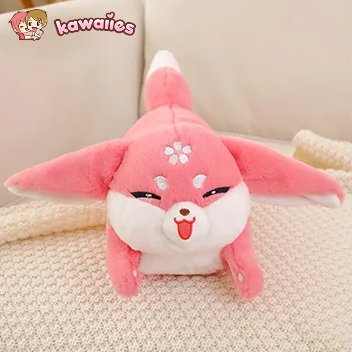 Cute Pink Fox Cherry Soft Toy