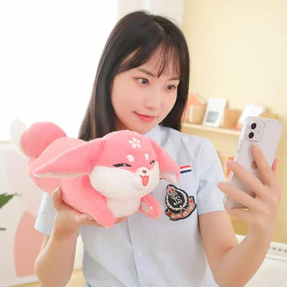 Cute Pink Fox Cherry Soft Toy
