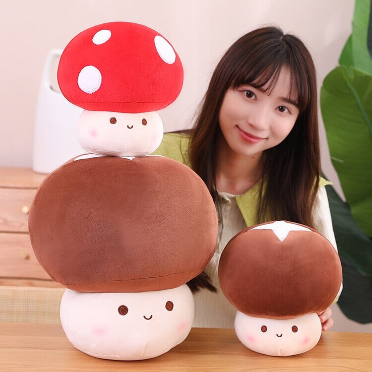 Cute Mushroom Soft Toy Figure Set