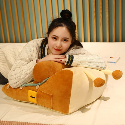 Soft Cute Bread Shaped Back Pillow