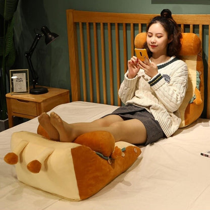 Soft Cute Bread Shaped Back Pillow