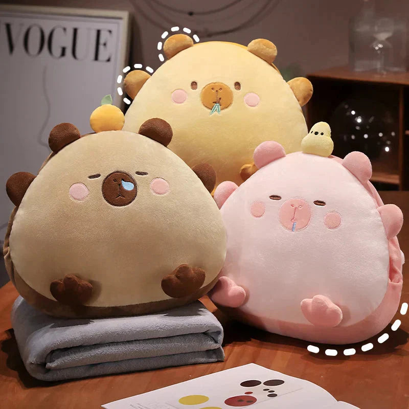 Cute Capybara Soft Plush Toy Pillow Set