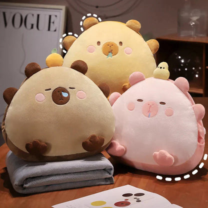Cute Capybara Soft Plush Toy Pillow Set