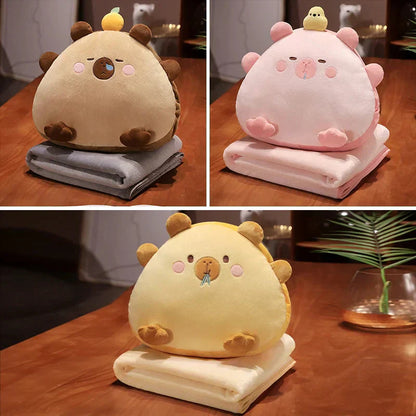 Cute Capybara Soft Plush Toy Pillow Set