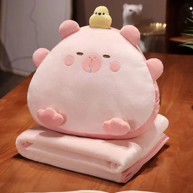 Cute Capybara Soft Plush Toy Pillow Set