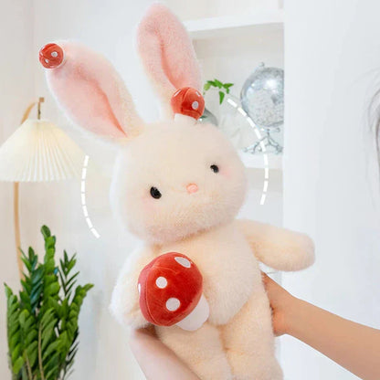 Cute White Bunny Mushroom Soft Toy