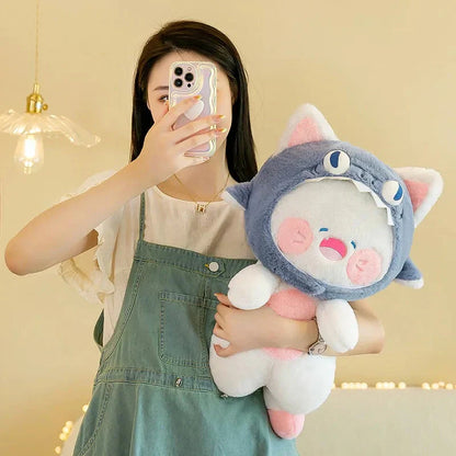 Cute White Kitty Shark Beanie Toy - Fesara
