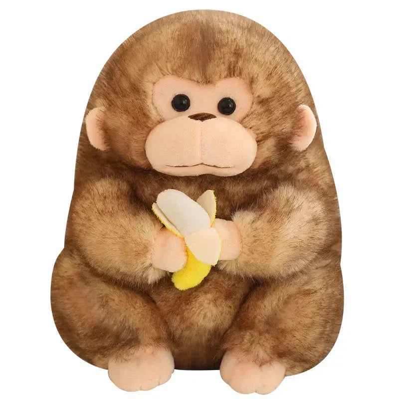 Cute Brown Monkey Soft Toy with Banana