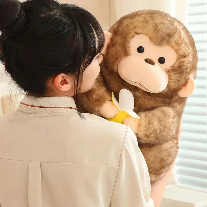 Cute Brown Monkey Soft Toy with Banana