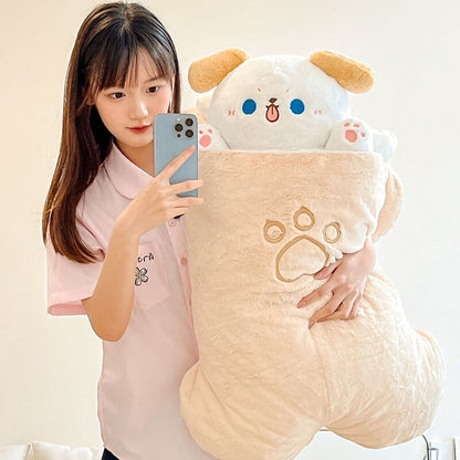 Cute Big Cartoon Fish Bone Plush Toy Set
