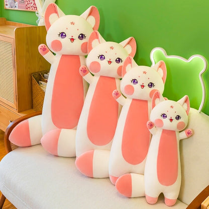 Soft Pink Cherry Blossom Fox Plush Toy