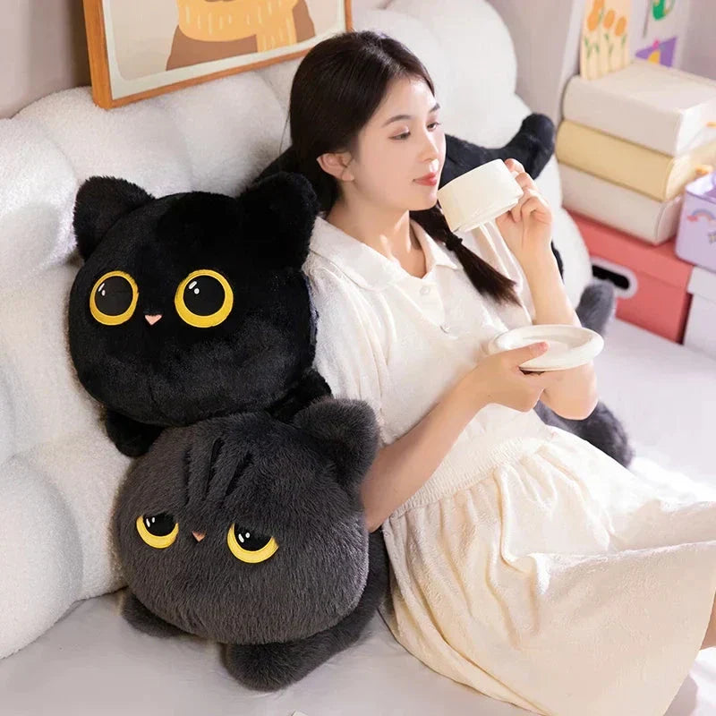 Big Soft Gray Kitten Plush Toys - Fesara