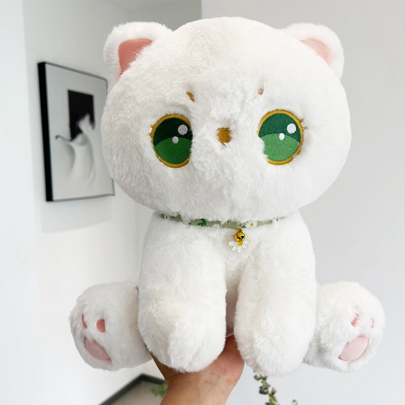 Soft Cuddly White Kitten Plush Toy - Fesara