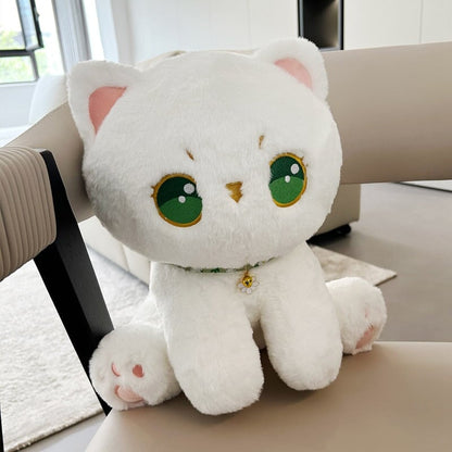 Soft Cuddly White Kitten Plush Toy