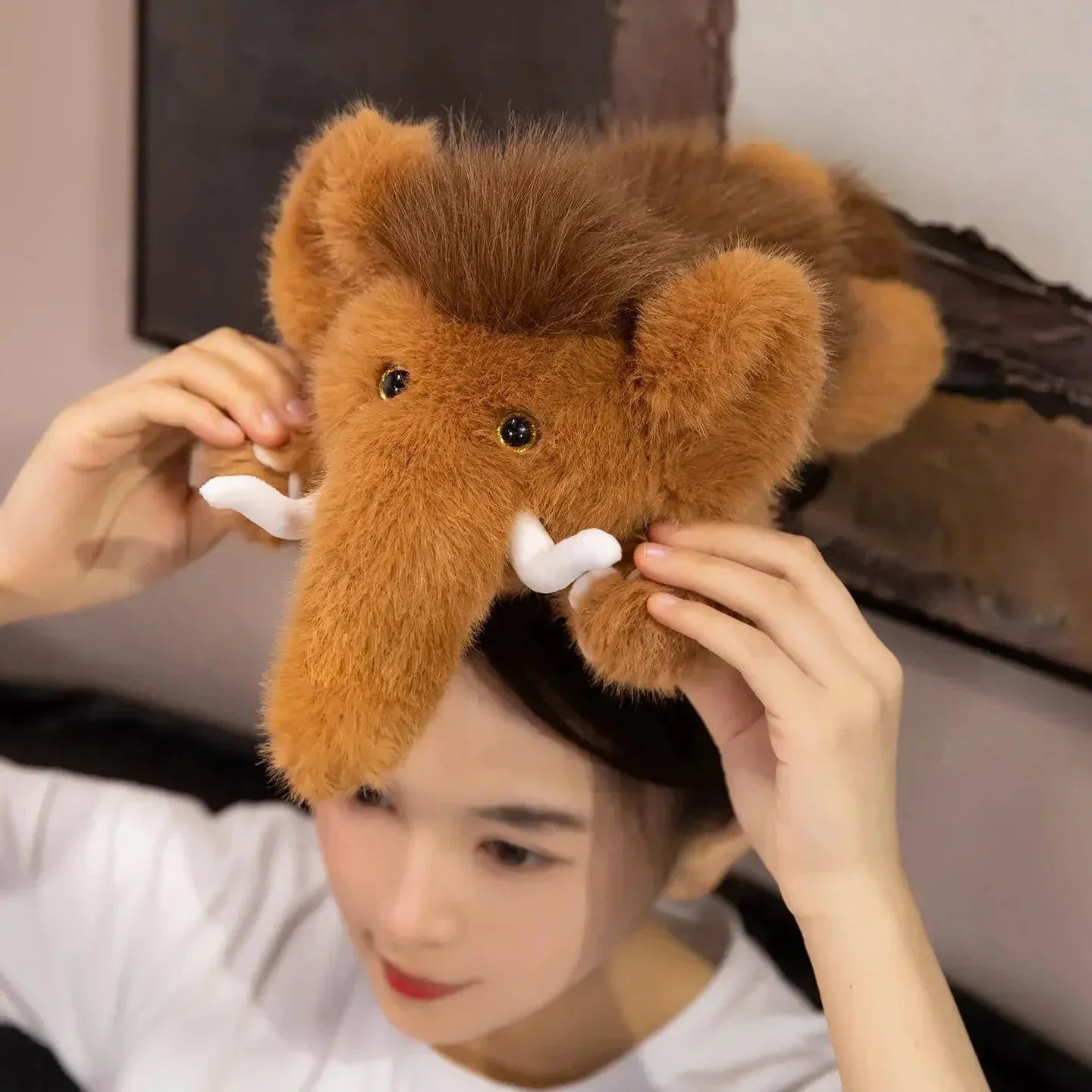Cuddly Prehistoric Mammoth Soft Toy