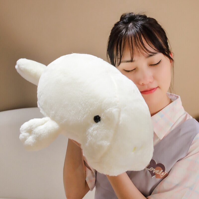 Cuddly White Manatee Soft Plush Toy - Fesara