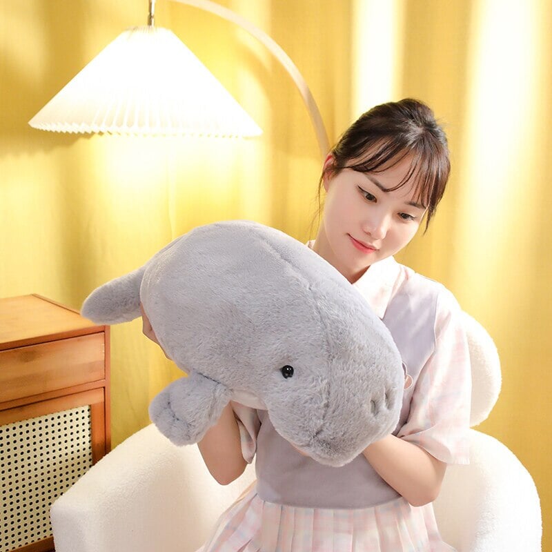Cuddly White Manatee Soft Plush Toy