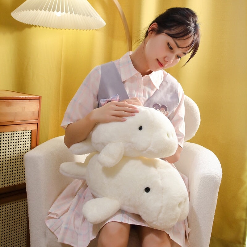 Cuddly White Manatee Soft Plush Toy