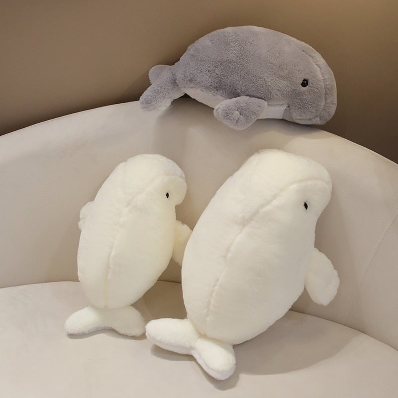 Cuddly Soft White Manatee Stuffed Animal