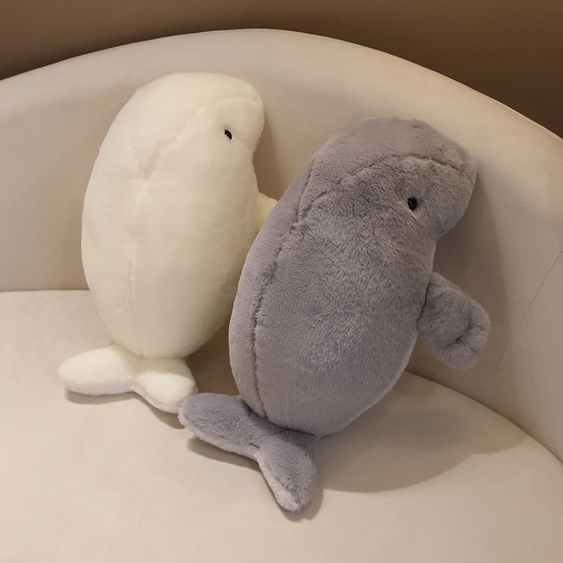 Cuddly White Manatee Soft Plush Toy