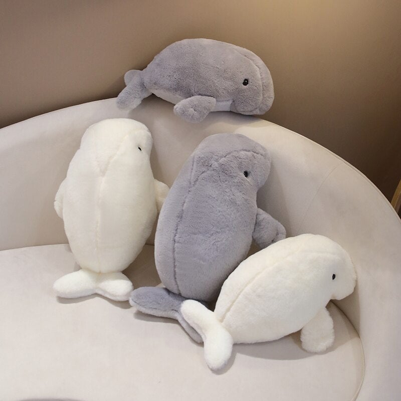 Cuddly White Manatee Soft Plush Toy