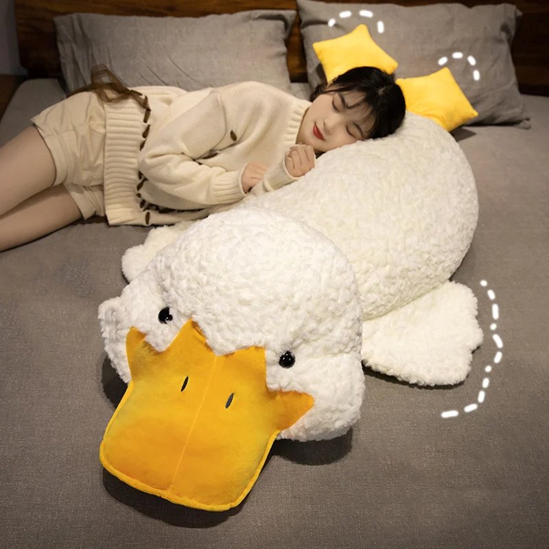 Big Soft White Duck Cuddly Plush Toy - Fesara
