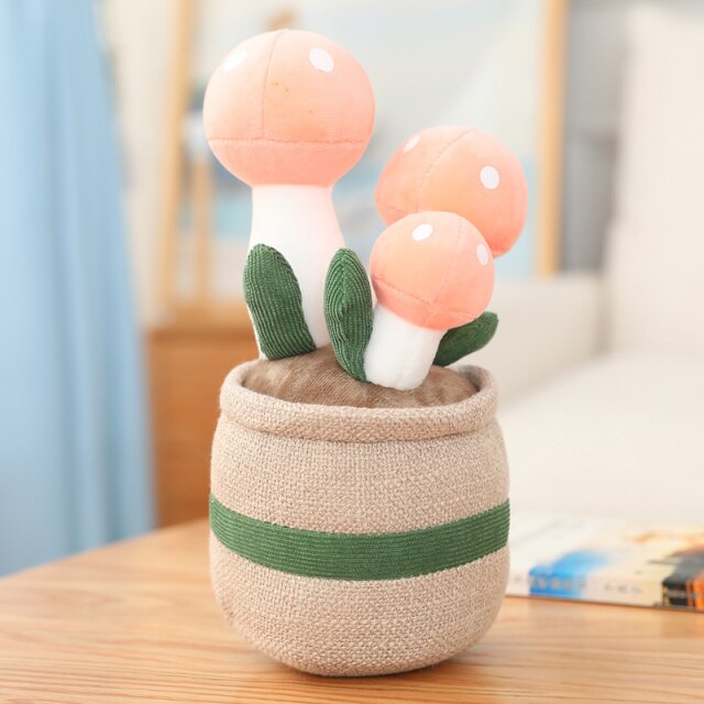 Cute Mushroom Planter Soft Toy - Fesara