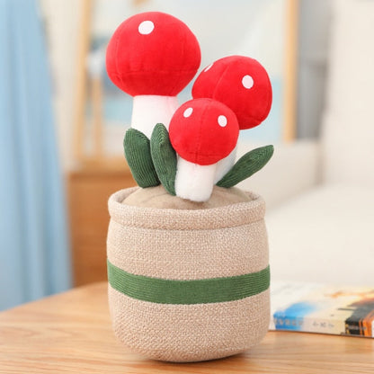 Cute Mushroom Planter Soft Toy