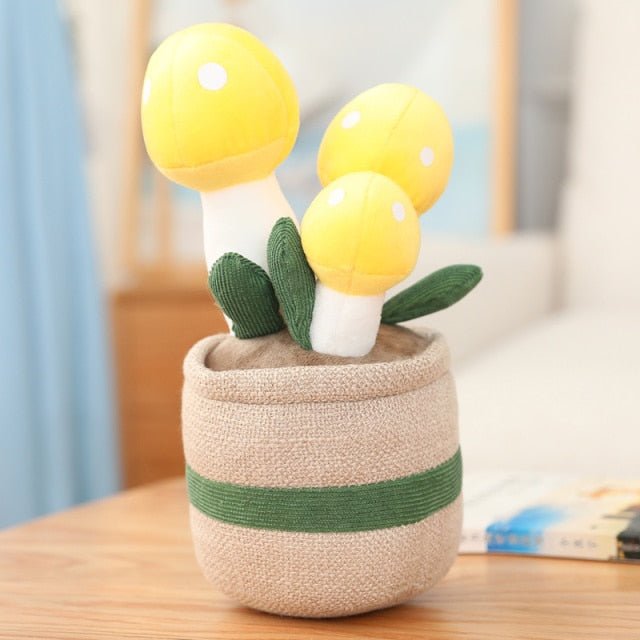 Cute Mushroom Planter Soft Toy