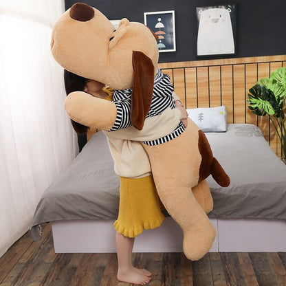 Cuddly Plush Dog Sleeping Companion