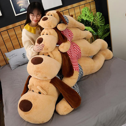 Cuddly Plush Dog Sleeping Companion