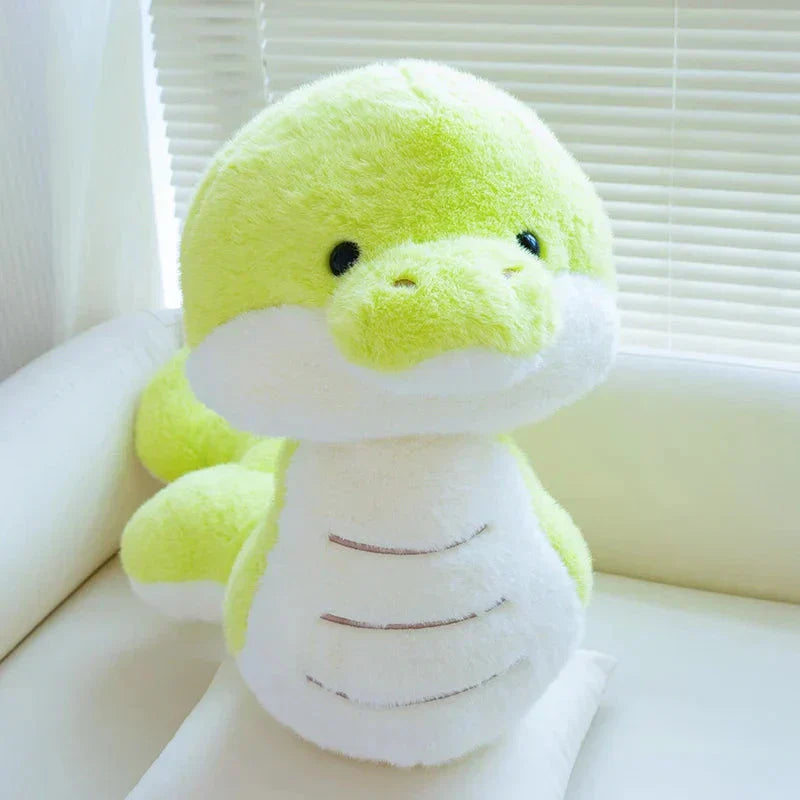 Colorful Green Plush Snake Toy