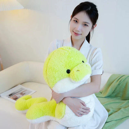 Colorful Green Plush Snake Toy