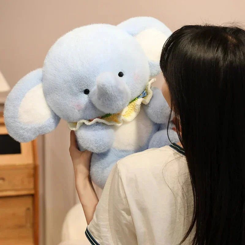 Cuddly Soft Blue Elephant Stuffed Animal
