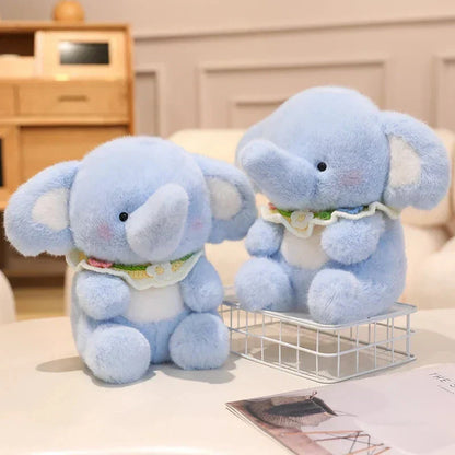 Cuddly Soft Blue Elephant Stuffed Animal