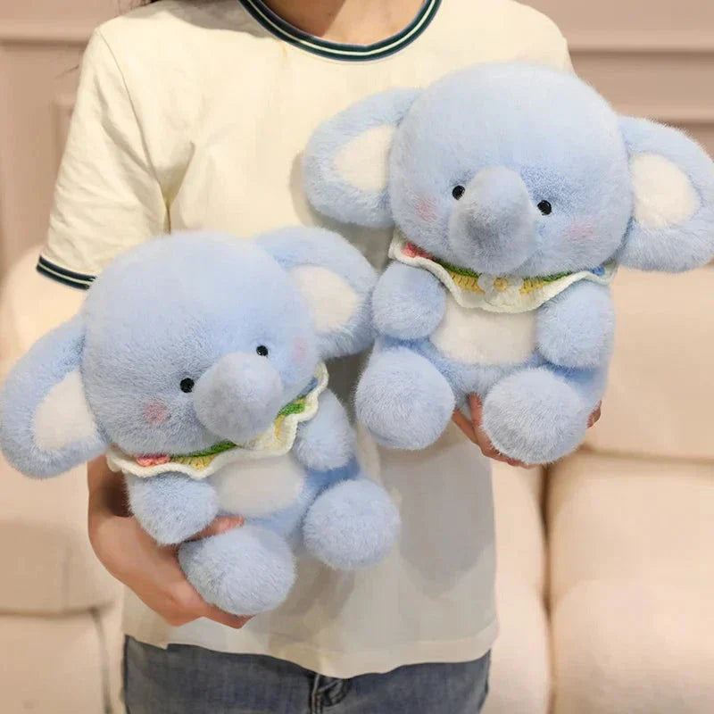 Cuddly Soft Blue Elephant Stuffed Animal