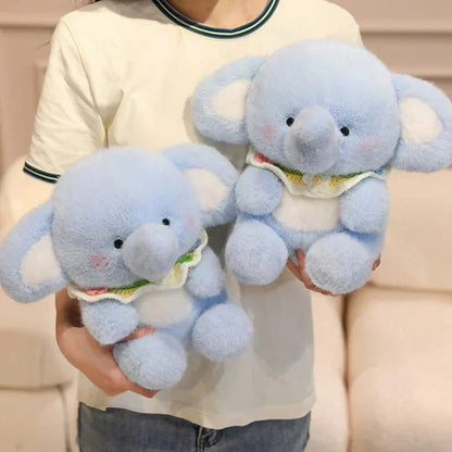 Cuddly Soft Blue Elephant Stuffed Animal