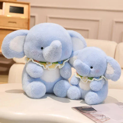 Cuddly Soft Blue Elephant Stuffed Animal