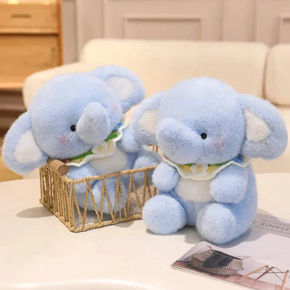 Cuddly Soft Blue Elephant Stuffed Animal