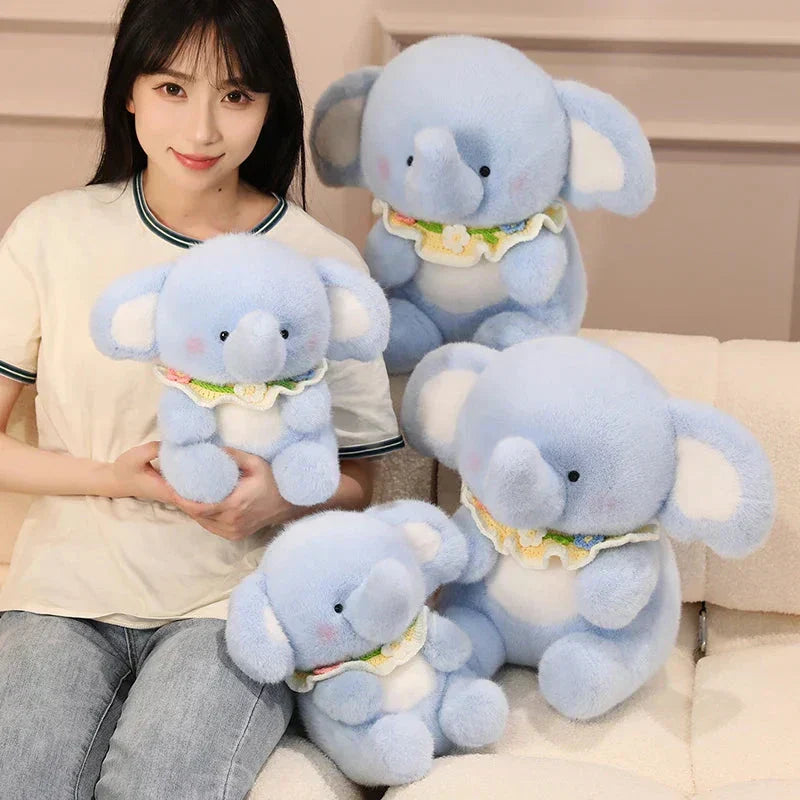 Cuddly Soft Blue Elephant Stuffed Animal - Fesara