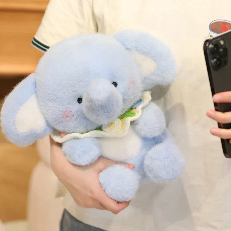 Cuddly Soft Blue Elephant Stuffed Animal
