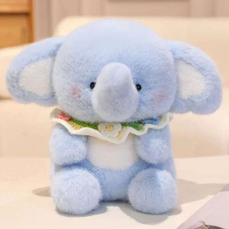 Cuddly Soft Blue Elephant Stuffed Animal