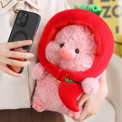 Cute Pig Plush Toy Vegetable Costume