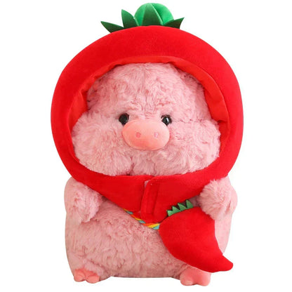 Cute Pig Plush Toy Vegetable Costume