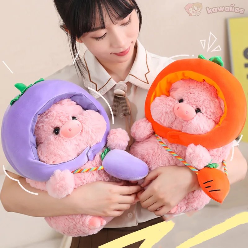 Cute Pig Plush Toy Vegetable Costume