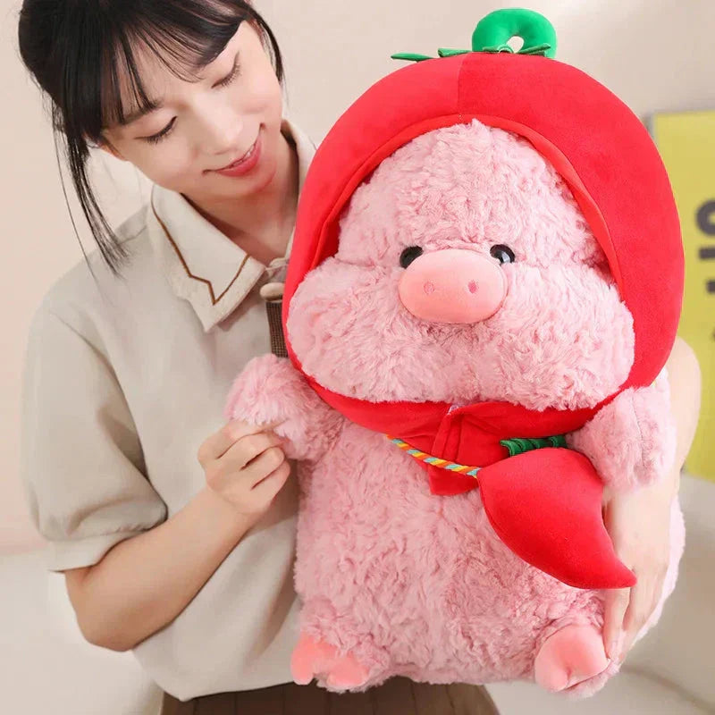 Cute Pig Plush Toy Vegetable Costume