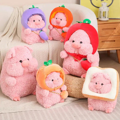 Cute Pig Plush Toy Vegetable Costume
