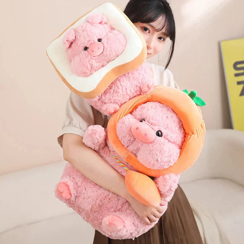 Cute Pig Plush Toy Vegetable Costume